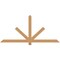Ekena Millwork Kennewick Timber Gable Bracket, Western Red Cedar, 72"W x 33"H x 1 1/2"D x 3 1/2"F, 11/12 Pitch GBW072X33X0204KEN00SWR - alternate 1